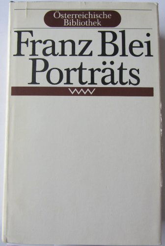 9783353000255: Franz Blei Portraets