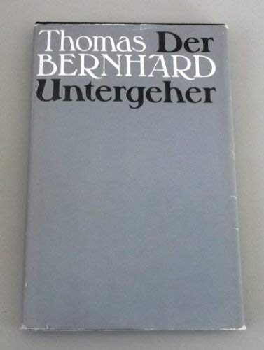 9783353000378: Der Untergeher