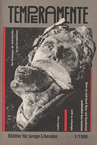 Stock image for Temperamente. Bltter fr junge Literatur. 1 / 1988 for sale by Bernhard Kiewel Rare Books