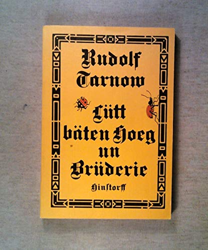 9783356001228: Ltt bten Hoeg un Brderie. Reimschwnke, Gedichte und Kurzprosa. 2. Auflage