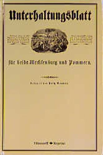 Beispielbild fr Unterhaltungsblatt fr beide Mecklenburg und Pommern zum Verkauf von Harle-Buch, Kallbach
