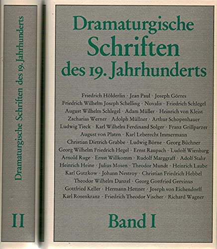 Stock image for Dramaturgische Schriften des 19. Jahrhunderts. 2 Bnde im Schuber for sale by medimops