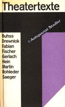 Beispielbild fr Theatertexte 2. Almanach der neuen DDR-Dramatik. Buhss, Drewniok, Fabian, Fischer, Gerlach, Hein, Martin, Rohleder, Saeger zum Verkauf von medimops