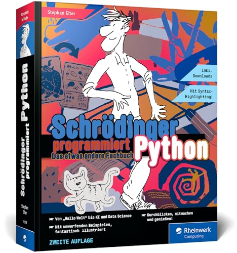 9783367105199: Schrdinger programmiert Python: Das etwas andere Fachbuch. Im Comic-Stil programmieren mit Python lernen