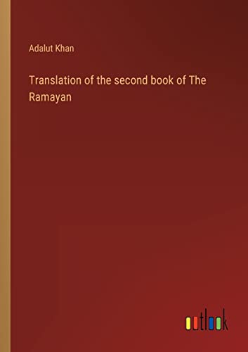 9783368121204: Translation of the second book of The Ramayan