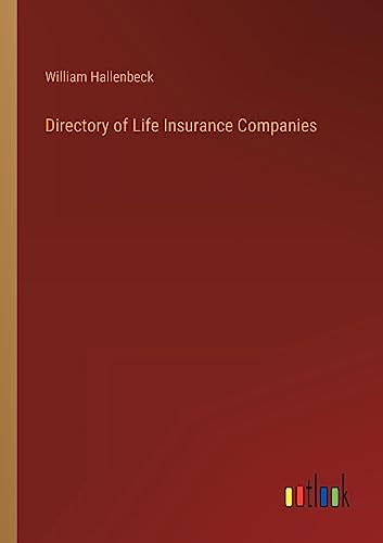Stock image for Directory of Life Insurance Companies for sale by PBShop.store US