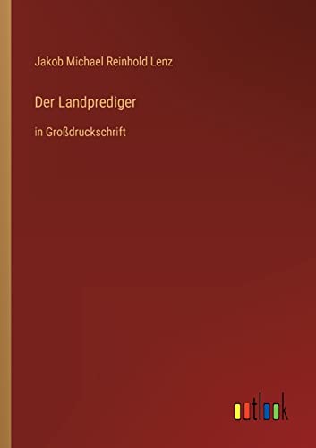 Imagen de archivo de Der Landprediger: in Grodruckschrift a la venta por Chiron Media