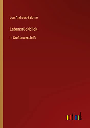 Beispielbild fr Lebensrckblick: in Grodruckschrift zum Verkauf von Buchpark