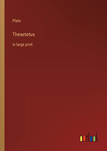 Beispielbild fr Theaetetus : in large print zum Verkauf von Buchpark