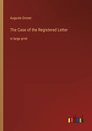 Beispielbild fr The Case of the Registered Letter zum Verkauf von Blackwell's