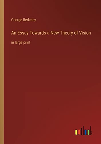 9783368334949: An Essay Towards a New Theory of Vision: in large print