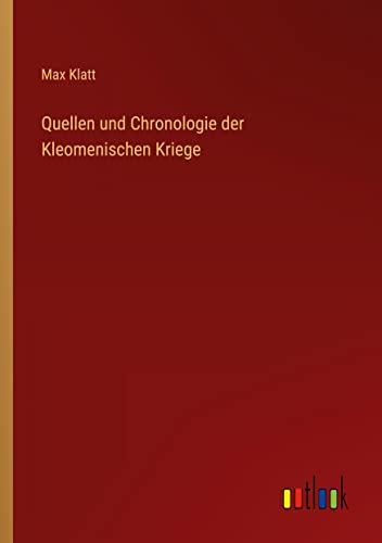 Stock image for Quellen und Chronologie der Kleomenischen Kriege for sale by PBShop.store US