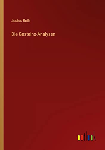 Stock image for Die Gesteins-Analysen for sale by PBShop.store US