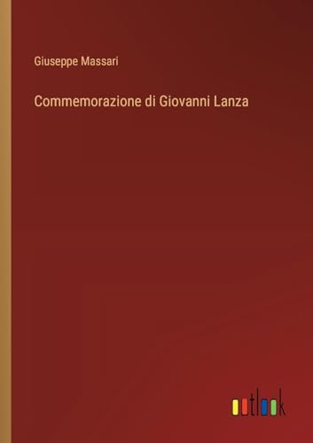 9783368714475: Commemorazione di Giovanni Lanza