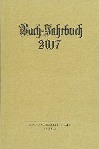Beispielbild fr Bach-Jahrbuch 2017 zum Verkauf von medimops