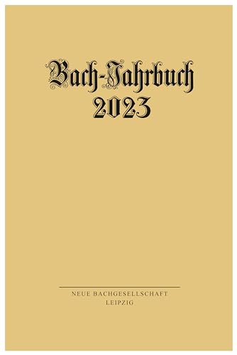 Beispielbild fr Bach-Jahrbuch 2023 zum Verkauf von medimops