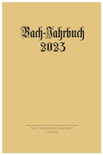 Imagen de archivo de Bach-Jahrbuch 2023 a la venta por GreatBookPrices