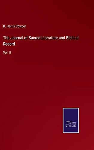 Beispielbild fr The Journal of Sacred Literature and Biblical Record:Vol. II zum Verkauf von Blackwell's