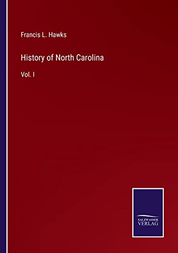 Beispielbild fr History of North Carolina : Vol. I zum Verkauf von Buchpark