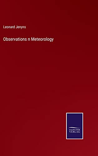 9783375145415: Observations n Meteorology