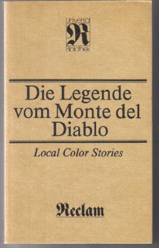 9783379001120: Die Legende vom Monte del Diablo. Local Color Stories