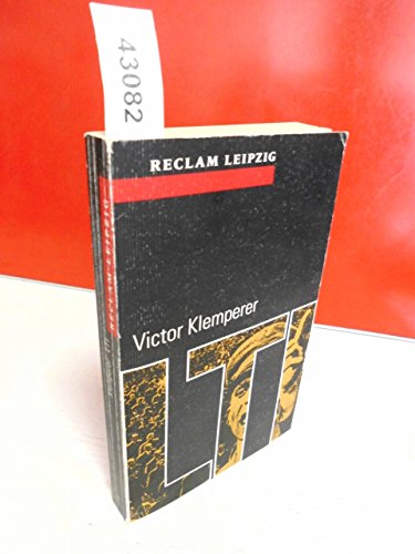 LTI: Notizbuch eines Philologen (9783379001250) by Victor Klemperer
