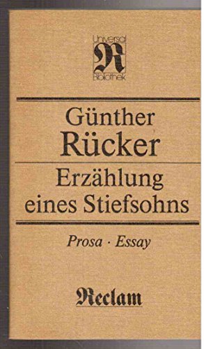 Beispielbild fr Erzhlung eines Stiefsohns. Prosa - Essay zum Verkauf von Hylaila - Online-Antiquariat