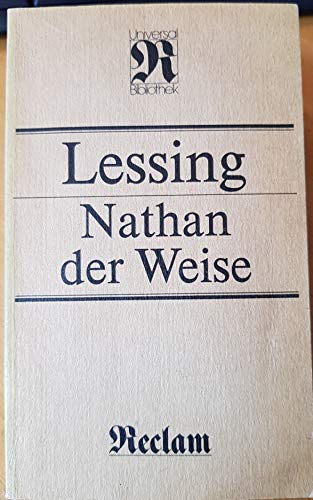 NATHAN DER WEISE. ein dramatisches Gedicht in fünf Aufzügen - Lessing, Gotthold Ephraim