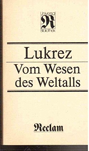 9783379004343: Vom Wesen des Weltalls (Reclams Universal-Bibliothek 1292)