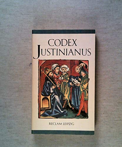 Beispielbild fr Codex Justinianus. zum Verkauf von medimops