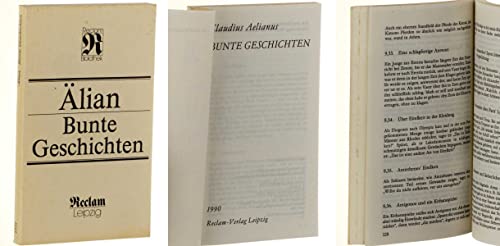 9783379005982: Bunte Geschichten (Reclam-Bibliothek) [Paperback] by Aelian