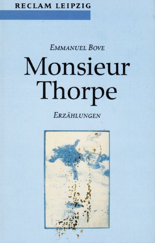 Beispielbild für Monsieur Thorpe. Erzählungen. zum Verkauf von medimops