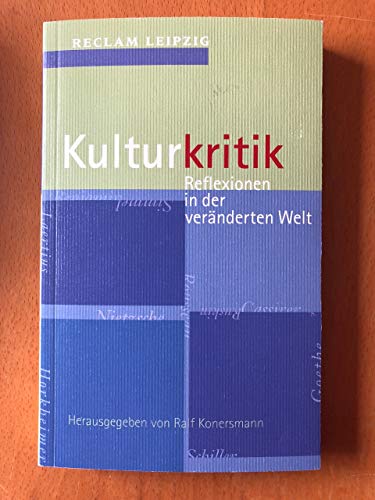 Beispielbild fr Kulturkritik: Reflexionen in der vernderten Welt zum Verkauf von medimops