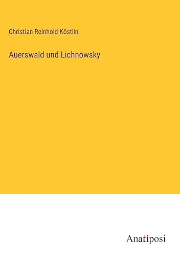 Stock image for Auerswald und Lichnowsky (German Edition) for sale by California Books
