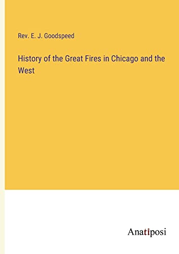 Stock image for History of the Great Fires in Chicago and the West for sale by PBShop.store US