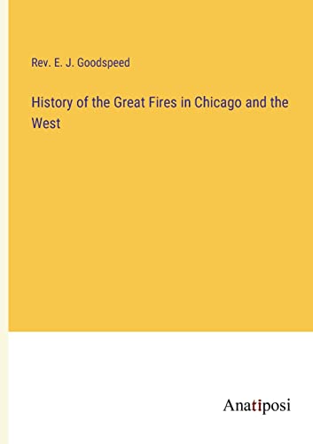 Stock image for History of the Great Fires in Chicago and the West for sale by PBShop.store US