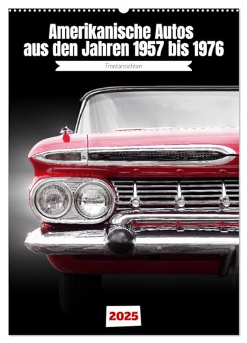 Stock image for Amerikanische Autos aus den Jahren 1957 bis 1976 Frontansichten (Wandkalender 2025 DIN A2 hoch), CALVENDO Monatskalender : Freuen Sie sich auf tolle US Automobile der 1950er, 1960er und 1970er Jahre. for sale by AHA-BUCH GmbH