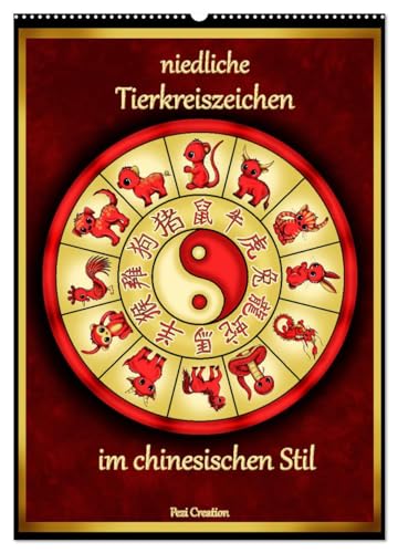 Beispielbild fr niedliche Tierkreiszeichen im chinesischem Stil (Wandkalender 2025 DIN A2 hoch), CALVENDO Monatskalender : Chinesische Horoskop Tierkreiszeichen zum Verkauf von AHA-BUCH GmbH