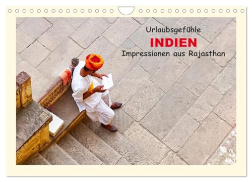 Stock image for Urlaubsgefhle - INDIEN Impressionen aus Rajasthan (Wandkalender 2025 DIN A4 quer), CALVENDO Monatskalender : Wunderschne Bilder vom Alltag in Indien for sale by AHA-BUCH GmbH