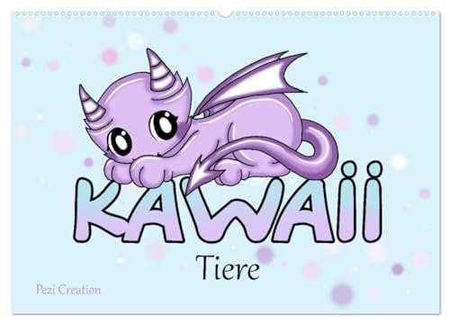Beispielbild fr niedliche Kawaii Tiere (Wandkalender 2025 DIN A2 quer), CALVENDO Monatskalender : Kleine se Tiere im Kawaii Zeichenstil. zum Verkauf von AHA-BUCH GmbH