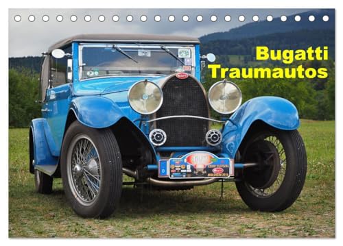 Stock image for Bugatti Traumautos (Tischkalender 2025 DIN A5 quer), CALVENDO Monatskalender : Die schoensten Autos der grossen Marke Bugatti for sale by AHA-BUCH GmbH