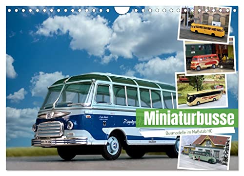 Stock image for Miniaturbusse (Wandkalender 2025 DIN A4 quer), CALVENDO Monatskalender : Busmodelle im Mastab HO (1:87) for sale by AHA-BUCH GmbH