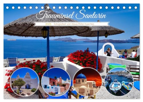 Stock image for Trauminsel Santorin (Tischkalender 2025 DIN A5 quer), CALVENDO Monatskalender : Ein Wandschmuck, der Urlaubsstimmung weckt for sale by AHA-BUCH GmbH