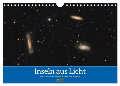 Stock image for Inseln aus Licht (Wandkalender 2025 DIN A4 quer), CALVENDO Monatskalender : Galaxien in der Unendlichkeit des Kosmos for sale by AHA-BUCH GmbH
