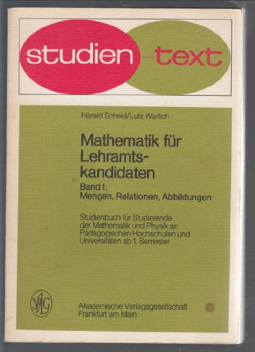 9783400002706: Mathematik fr Lehramtskandidaten Band 1: Mengen, Relationen, Abbildungen