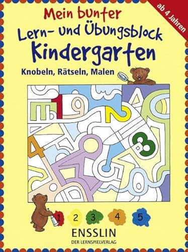 Stock image for Mein bunter Lern- und bungsblock Kindergarten. Knobeln, Rtseln, Malen for sale by medimops