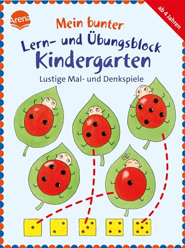 9783401416045: Mein bunter Lern- und bungsblock Kindergarten. Lustige Mal- und Denkspiele