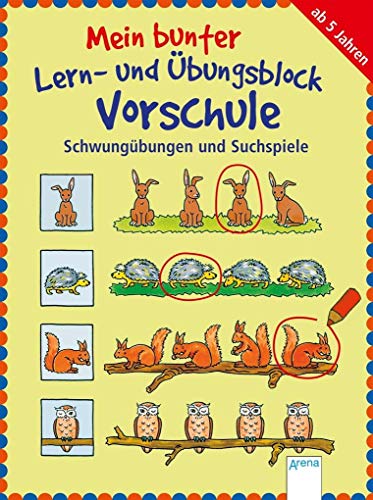 Beispielbild fr Schwungbungen und Suchspiele: Mein bunter Lern- und bungsblock Vorschule zum Verkauf von medimops