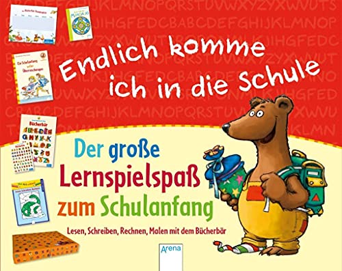 Imagen de archivo de Endlich komme ich in die Schule. Der groe Lernspielspa zum Schulanfang: Lesen, Schreiben, Rechnen, Malen mit dem Bcherbr a la venta por medimops