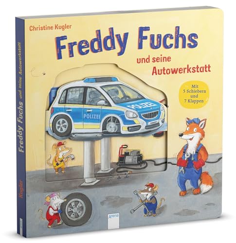 Beispielbild fr Freddy Fuchs und seine Autowerkstatt: Pappbilderbuch mit Reimen, Schiebern und Klappen ab 2 Jahren zum Verkauf von medimops